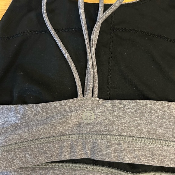 Lululemon Trinity Bra ll Heathered Slate Gray High-Neck Sports Bra - Picture 5 of 6